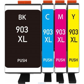 Pack de cartuchos de tinta compatible con HP 903 XL