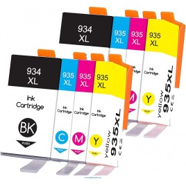 Pack de 8cartuchos de tinta compatible con HP 934 XL