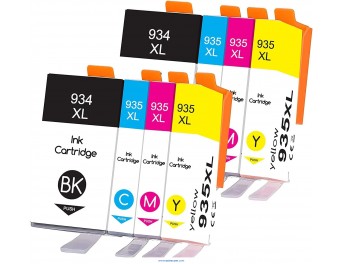 Pack de 8 cartuchos de tinta compatible con HP 934 XL