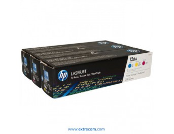 HP 126A pack de 3 colores original