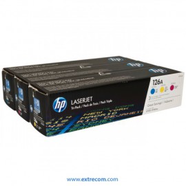 HP 126A pack de 3 colores original