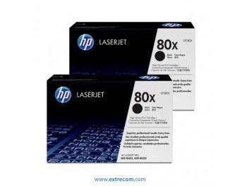 HP 80X pack 2 unidades negro original